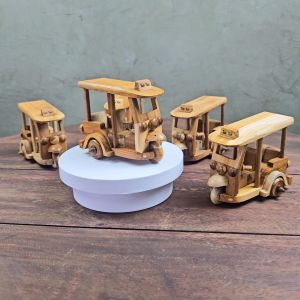 TUK TUK Model รถตุ๊กๆไม้สัก รถสามล้อ โมเดลรถตุ๊กตุ๊ก ของเล่นไม้