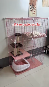 Stackable Cat cage 2/4 Layer Pet House Cage For Cat Dog Cat Rabbit Cage easy assemble kitten Pet Crates