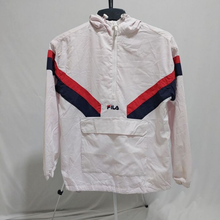 Jaket Casual Fila Jaket Anorak Casual Fila Putih Parasut Lengan