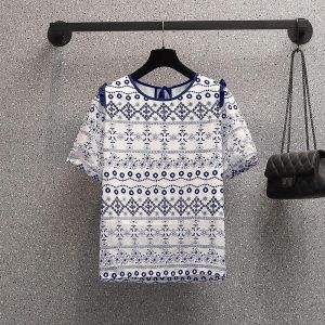 Summer 2025 plus Size Womens Chiffon Shirt Wide Leg Short Pants Set Loose Slimming Two Piece Suit Fashionable Ageless