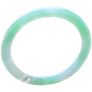 Rohingya Natural Myanmar Old Pit a Grade Jadeite Thin Strip Bangle Womens Certificate Hanging Bell Bracelet Jewelry