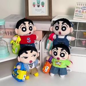 Bandai | Cute Plush Doll Crayon Small New Keychain Plush Doll Cute School Bag PendantBag Pendant Ornaments Fashion Plush Pendant ToyGift