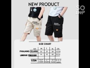Celana Pendek Anak Laki Laki Casual Moschiru 2-12Tahun / Bawahan Trend