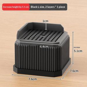 Adjustable-Height Square Furniture Risers: High Load-Bearing Triple Anti-Slip Ideal For Sofa Table And Chair Leg Protection
