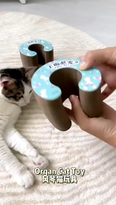 Mainan Cakaran Kucing Magic Organ Dengan Bola Lonceng