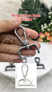 Aksesoris Tas Ring Kaitan BAUT 2.5 cm (PREMIUM) / Cantolan / Gaitan / Kewkew - Aksesoris Tas (IMPORT)
