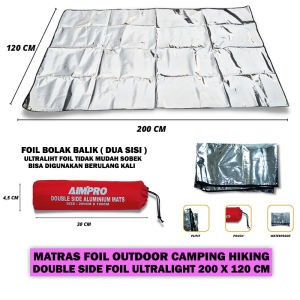 Matras aluminium foil double side BIG SIZE - matras gunung matras foil untuk 2 orang - Matras Alumunium Foil Single Side Double Side 120 x 200 cm