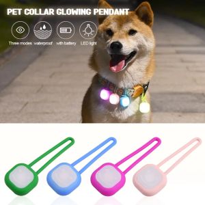 Waterproof Pet Led Walking Night Pendant Hanging Silicone Pet Collar Pendants Colorful with LED Light Dog Pendant Night Light