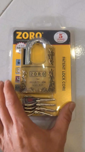 Ổ khóa 6P Chống Cắt ZORO Bông Lúa - Hàng Chính Hãng