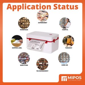 Thermal Airway Bill Printer/Thermal Printer/Mesin Printer A6 Thermal AirWay Bill Printer/Shipment Label Bluetooth Printer Stok Malaysia | ZyWell ZY909