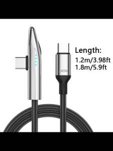 Cáp Sạc Nhanh USB Sang Type C NNBILI 120W 90 ° Cáp Chơi Game Elbow Design Super Data Sync Dành Cho Samsung Huawei Xiaomi Realme
