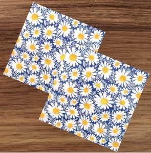 Party Dinner Napkin Serviette Disposable Paper Tissue - Colour Floral Daisy Yellow White Flowers Cute [NSP139]