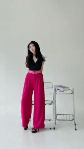 HYUNA CULLOTES HIGHWAIST LOOSE PANTS SCUBA PREMIUM IMPORT TERBARU / CELANA KULIT BANGKOK TERKINI