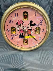 Affordable vintage Disney Unlimited musical Karakuri wall clock featuring Mickey Mouse Minnie Mouse and Donald Duck 38cm 😍👌🏻