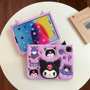 Casing Infinix XPad 11" Case X Pad 11 Inch 2024 WiFi 5G LTE Softcase Tablet Kid Rotating 360 Stand Karakter Kuromi Space Sanrio Viral Lucu Cover Slot Stylus Pen Tali Motif