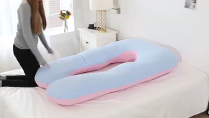 Detachable U-Shaped Pregnancy Pillow Thickened Design with Pillow Insert Relieves Pregnancy-Related Lower Back Pain
