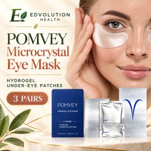 POMVEY Multi-peptide Anti-wrinkle MicroCrystal Eye Mask | Medical-grade Skincare | Hi-tech & Patented | Step 1 and Step 2 | Beauty Skin Care Eye Treatment Eye Mask