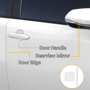 Bát tay nắm cửa ô tô vô hình miếng dán bảo vệ miếng dán chống trầy xước trong suốt gương chiếu hậu dải băng bảo vệ phụ kiện xe hơi