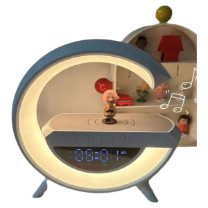 ลำโพงบลูทูธแบบไร้สายพร้อมชาร์จไฟแบบไร้สาย ไฟตั้งโต๊ะแบบอเนกประสงค์ นาฬิกาตั้งโต๊ะ ของขวัญวันเกิด ลำโพงโทรศัพท์มือถือ ลำโพงบลูทูธแบบใช้งานในบ้าน