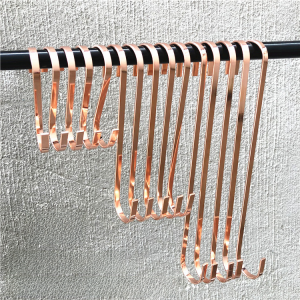 Clothing Store S Hook Stainless Steel S Hook Rose Gold Flat round S Hook Metal Flat Hook Hanging Version Coat Hook