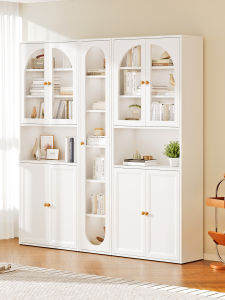 Dustproof Glass Door Steel Storage Bookcase Modern