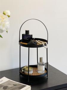 Luxurious Simplistic Iron Cosmetic Storage Box Perfume Incense Organizer Tray Entrance Key Holder round Shape Home Decor