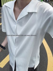 NANSSE | Cuban Collar Slimming Summer Shirt Wrinkle Resistant