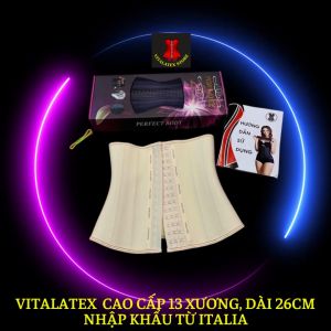 (FREE:thanh nới+thước dây) Gen bụng Vitalatex(Italia) 13 xươngdài 26cm-Đánh tan mỡ bụng mang đến 1 VÒNG EO Thắt Đáy Lưng Ong.