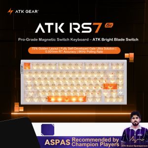 ATK RS7 Air Magnetic Switch 8KHz Wired Gaming Keyboard 75% RGB Hot-Swappable Hall Effect 0.001mm RT Gasket Structure for PC Valo