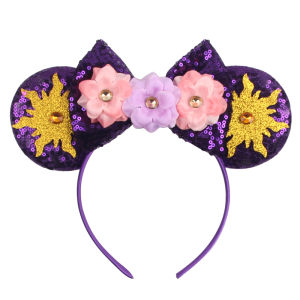 1pc Sweet Flower Hairband Sparkle Bow Crown Water Diamond Decoration Romantic Festival Party Princess Hair Accessories