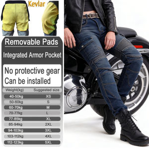 Spring autumn Kevlar Motorcycle riding pants women Aramid motocross racing jeans with Armor pockets Armor not included 06