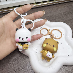 Yier Panda พวงกุญแจ Kawaii Bubu Dudu ตุ๊กตาอะนิเมะรูปของเล่นกระเป๋าเป้สะพายหลังแขวนเครื่องประดับน่ารักจี้ห่วงโซ่โทรศัพท์มือถือ