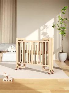 Portable baby bed bassinet baby crib bedding baby cot baby bed bed for baby crib foldable installation-free solid wood 婴儿床