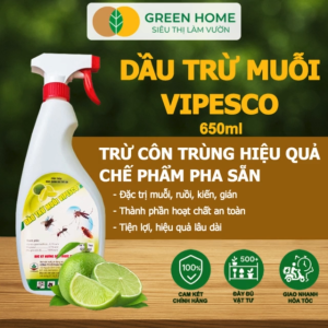 Dầu Trừ Muỗi Vipesco GreenHome Chai 650Ml Đặc Trị Muỗi Kiến Gián Nhanh Chóng Hiệu Quả Và An Toàn