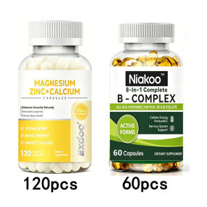 B Complex + Magnesium Calcium Bundle for Office Energy Nerve & Muscle Support