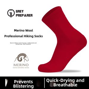 Anti-Bacterial Odor-Preventive Moisture-Wicking Wool Socks