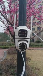 ซื้อ 1 แถม 1 กล้องวงจรปิดใส่ซิม 4G ตรวจสอบสองพื้นที่พร้อมกัน 1 กล้องเท่า 2 กล้อง  การตรวจจับการเคลื่อนไหว  360° กล้องกันน้ำ 2เลนส์  ภาพสีตลอด24 ชม