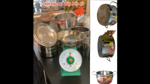 Nồi Inox 304-3 Đáy-Bếp Từ. Dung tích từ 2 lít đến 6.5 lít. Nồi được SX tại Cty thuận Phát