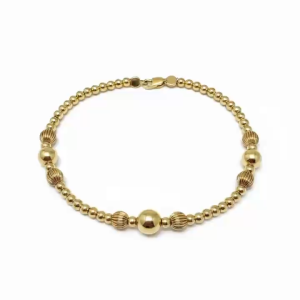 LOVEVER HANDMADE DIY US GOLD 10K BALLS BRACELET NON FADE HYPOALLERGENIC