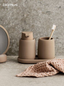 Blomus Ceramic Toothbrush Cup Simple Stylish Bathroom Wash Cup Family Dental Care Water Cup Brush Teeth Cup High Aesthetic Value