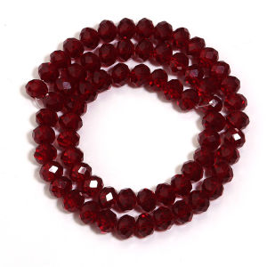 60-110pcs/lot 3/4/6/8mm Faceted Crystal Glass Beads Wine Red Abacus Beads Loose Beads For Jewelry Making DIY Bracelet Necklace