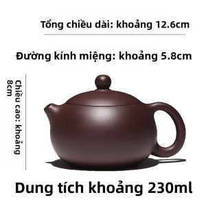 CANGHUTIANXIA | Bộ ấm chén tay làm từ đất sét tím Zisha