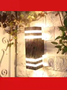 โคมไฟติดผนัง LED ไฟ สวน กลางแจ้ง ไฟตกแต่ง กันน้ำได้ ไฟแต่งสวน ไฟทางเดิน ไฟกิ่ง E27 3สี