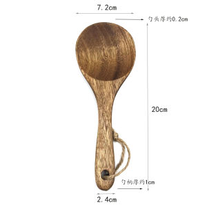 Wooden Home Use Rice Spoon Non-Stick for Serving Rice And Cooking in Electric Rice Cooker Wooden Handle Cooking Utensil