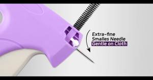 Stitch for Clothes Price Tagging for Clothing Micro Fabric Quick Clothing Fixer with 10 Needles & 1000 Pcs Barb Fasteners for Retail Garment Label(Pink)