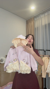 Áo Khoác Gió Tai Mèo Phối Caro Bé Gái 9 ~ 24kg - KimKim Kids