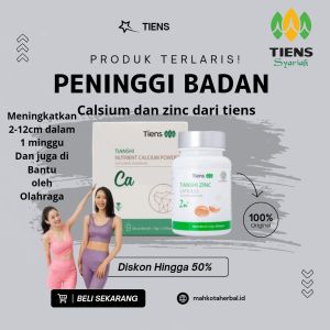 PENINGGI BADAN TIENS || ZINC AND CALSIUM TIENS || PENINGGI BADAN AMPUH || PANINGGI BADAN ASLI || SUSU PENINGGI BADAN.