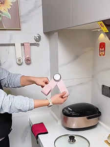 1PC Rak Tutup Panci Dapur Dapat dilepas sepenuhnya untuk memudahkan pembersihan Rak Tutup Panci dengan Penghisap Putar