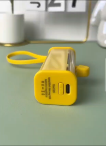Power Bank TPB1 5000mAh Transparent Style Emergency Mini PD 22.5W Fast Charge Pocket Power Bank Keychain Mini Power Bank