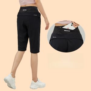 Ice Silk Quick Dry Running Seven-Foot Sports Shorts Women Summer Thin Fitness Casual Loose Fit Harlan Pants Street Style